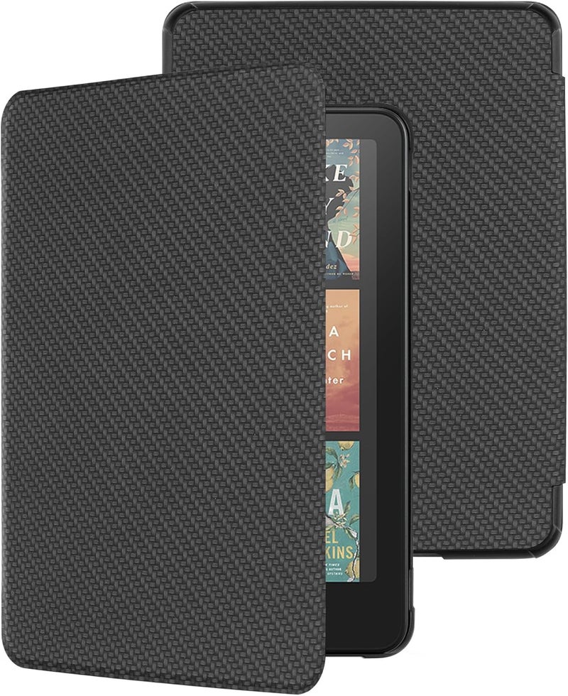 WALNEW Case for 7" All-New Kindle Paperwhite 12th Gen 2024 and Kindle Colorsoft Signature Edition, Premium PU Leather Protective Cover for Kindle Paperwhite with Auto Wake/Sleep (Black2) - Image 1